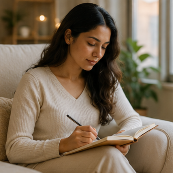 While Journaling, Reading, or Relaxing