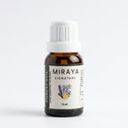 Miraya essential oil bottle on a white background