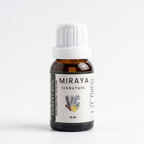 Miraya essential oil bottle on a white background