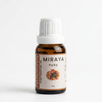 Miraya Frankincense essential oil bottle on a white background